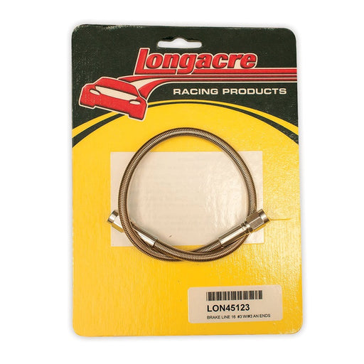 Longacre Brake Line 16 Inch #3 w/# 3AN Ends