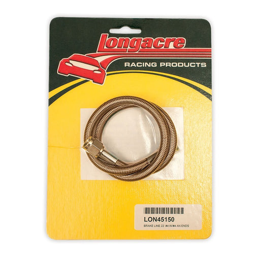 Longacre Brake Line 22 Inch #4 w/# 4AN Ends