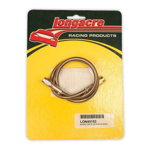 Longacre Brake Line 22 Inch #3 w/# 3AN Ends