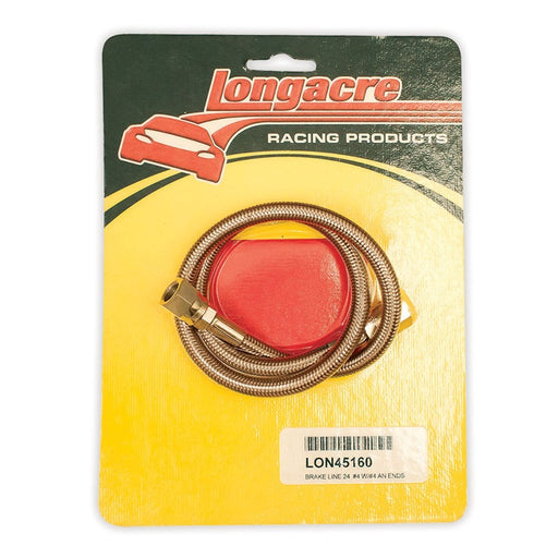 Longacre Brake Line 24 Inch #4 w/# 4AN Ends