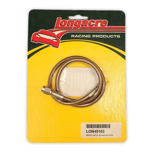 Longacre Brake Line 24 Inch #3 w/# 3AN Ends