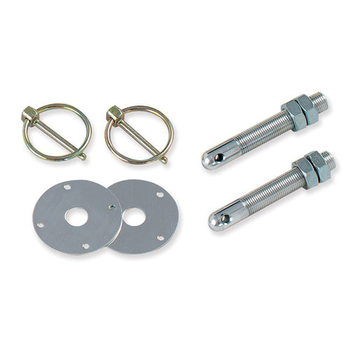 Longacre Steel Hood Pin Kit 3/8 Inch-24 (2)