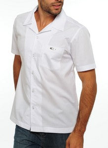Oakley Short Sleeve Button Down Top- True Fit - White *Actual shirt has "Oakley" spelled out instead of the "O"