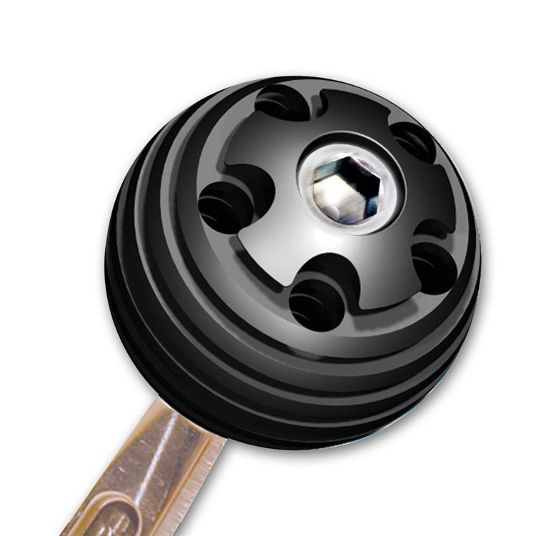 Longacre Shifter Knob Billet Large 2 Inch Aluminum 3/8 Inch-16