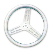 Longacre Aluminum Non Coated Steering Wheel Drilled Aluminum Smooth Grip