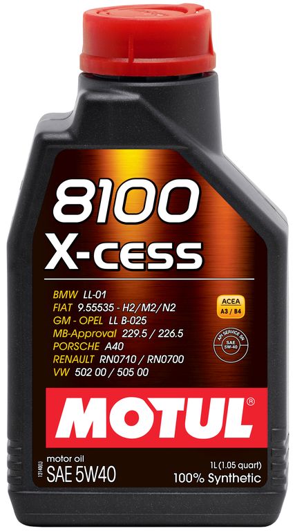 Motul 8100 5W40 X-CESS - 502 00, 505 00, LL01