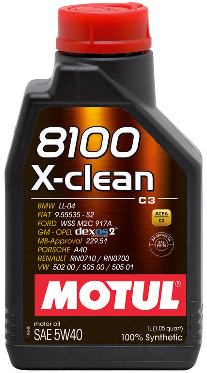 Motul 8100 5W40 X-CLEAN C3 - 505 01, 502 00, 505 00