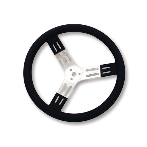 Longacre 15 Inch Aluminum Steering Wheel Black Smooth