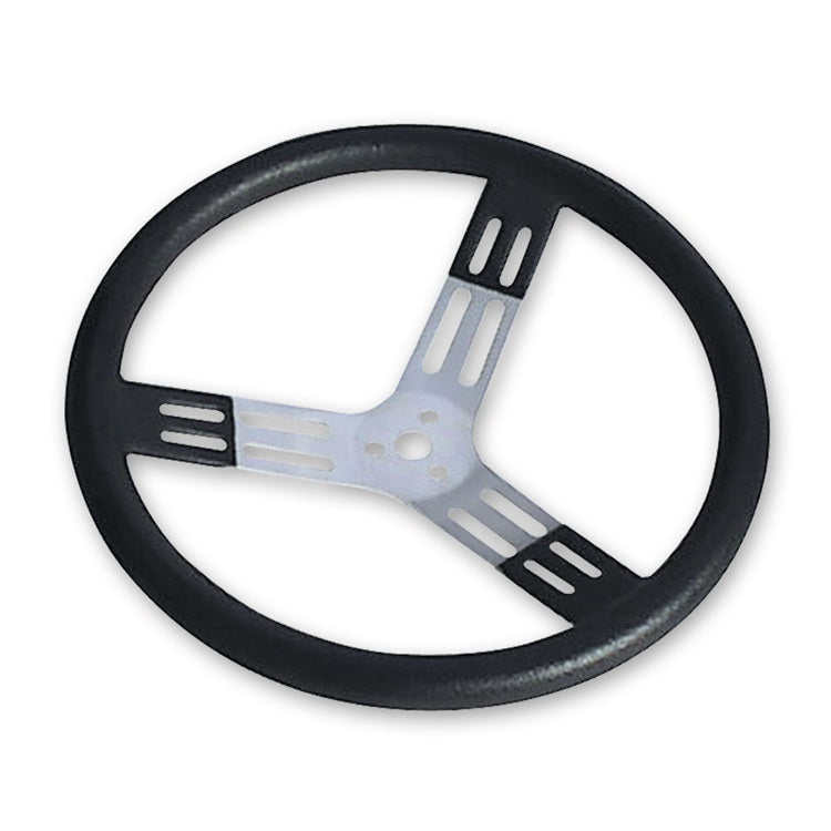 Longacre 15 Inch Aluminum Steering Wheel Black Bump