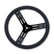 Longacre 15 Inch Aluminum Steering Wheel Black Fat