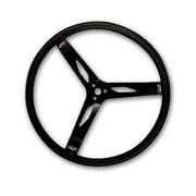Longacre Black Steel Steering Wheel Smooth 15 in
