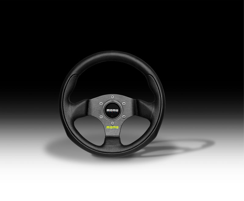 MOMO TEAM STEERING WHEEL - LEATHER / AIR LEATHER INSERT - 280MM or 330MM