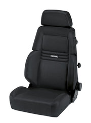 Recaro Expert S Seat -Driver/Passenger Side, Black Avus Bolster, Black Avus Insert, White Logo, 3 Point Belt
