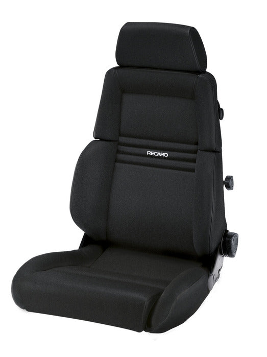 Recaro Expert M Seat -Driver/Passenger Side, Black Avus Bolster, Black Avus Insert, White Logo, 3 Point Belt