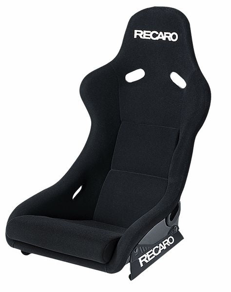 Recaro Pole Position N.G. Seat - Velour Black Bolster, Velour Black Insert, White Logo, 4/5/6 Point Belt