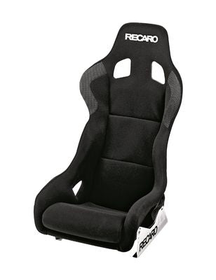Recaro Profi XL Seat - Velour Black Bolster, Velour Black Insert, White Logo, 3/4/5/6 Point Belt