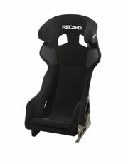 Recaro Pro Racer Hans XL SPA Seat - Velour Black Bolster, Velour Black Insert, White Logo, 4/5/6 Point Belt