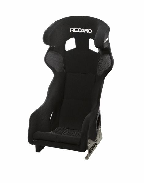 Recaro Pro Racer Hans XL SPA Seat - Velour Black Bolster, Velour Black Insert, White Logo, 4/5/6 Point Belt