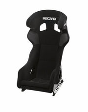 Recaro Pro Racer Hans SPA Seat - Velour Black Bolster, Velour Black Insert, White Logo, 4/5/6 Point Belt