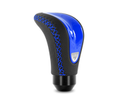 MOMO COMBAT EVO SHIFT KNOB - LEATHER / BLUE INSERT