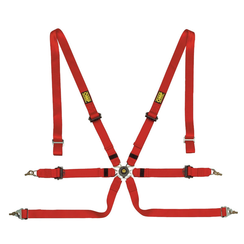 OMP SAFETY HARNESS ONE 2" PULL UP RED FIA 8853-2016 (Old Part Number DA0202BHSL061)