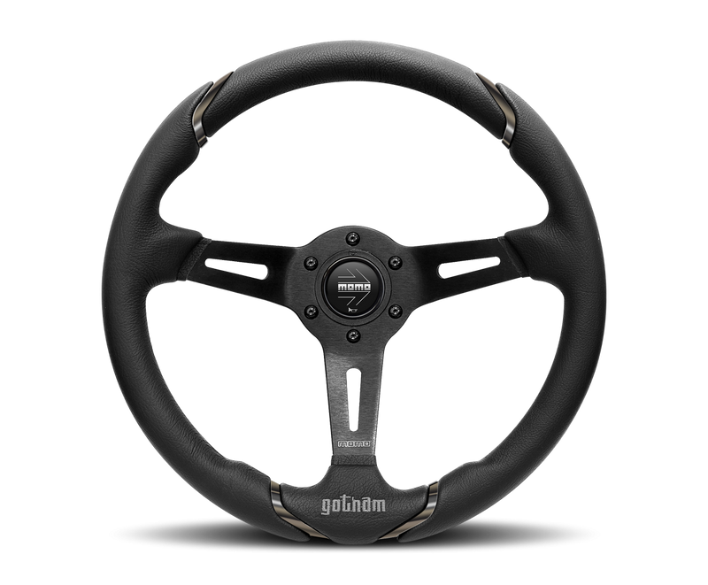 MOMO GOTHAM STEERING WHEEL - LEATHER - 350MM