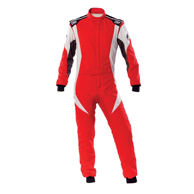 OMP FIRST EVO OVERALL RED/WHITE SIZE 64 FIA 8856-2018 (Old Part Number IA01854E06364)