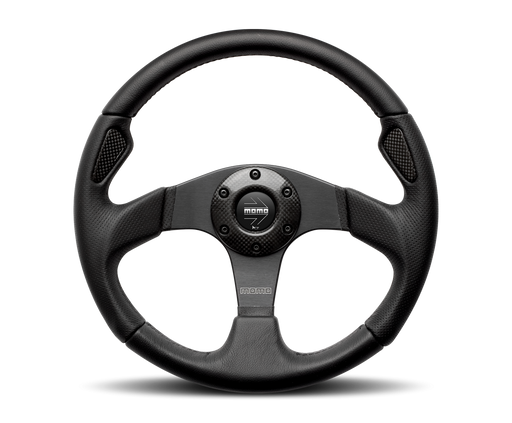 MOMO JET STEERING WHEEL - LEATHER / AIR LEATHER INSERT - 320MM