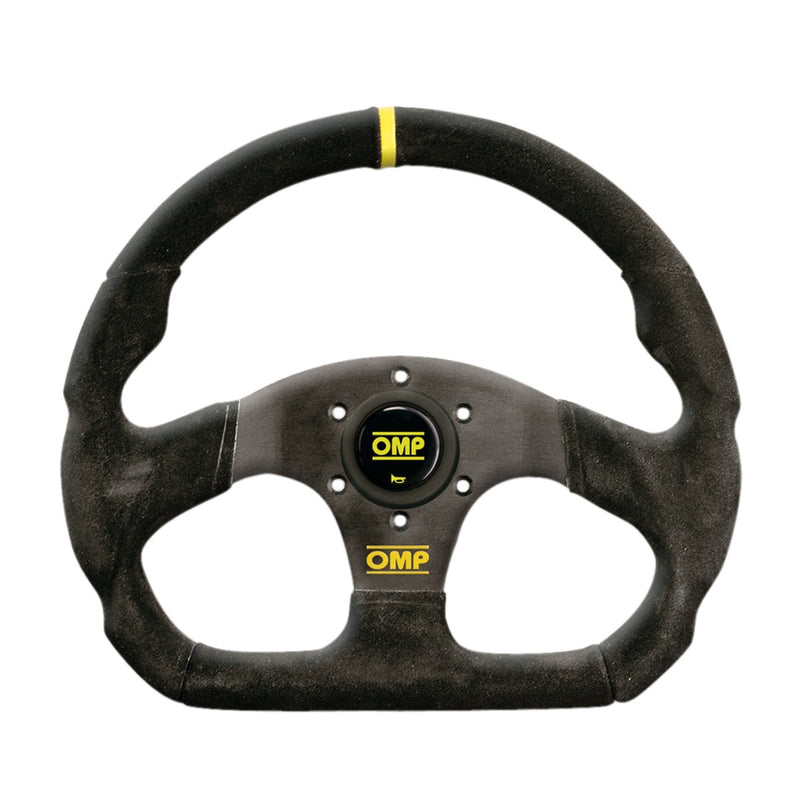 OMP SUPERQUADRO STEERING WHEEL BLACK SPOKES BLACK SUEDE RIM (Old Part Number OD/1990/NN)