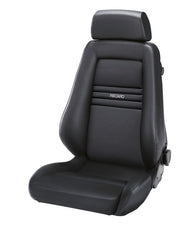 Recaro Specialist M Seat -Driver/Passenger Side, Leather Black Bolster, Leather Black Insert, Silver Logo, 3 Point Belt