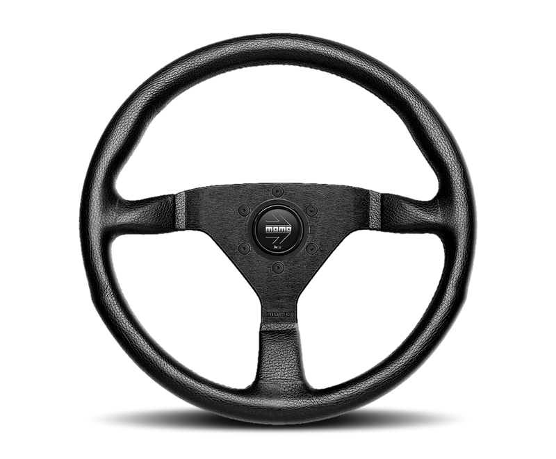 MOMO MONTE CARLO 320 STEERING WHEEL - LEATHER / BLACK STITCH - 320MM