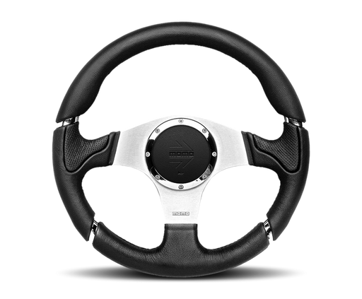 MOMO MILLENIUM STEERING WHEEL - LEATHER / AIR LEATHER INSERT - 350MM