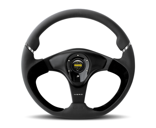 MOMO NERO STEERING WHEEL - LEATHER / SUEDE - 350MM