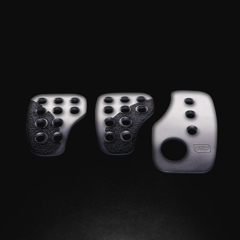 OMP SET 3 RACING PEDALS SILVER (Old Part Number OA/1040/A)