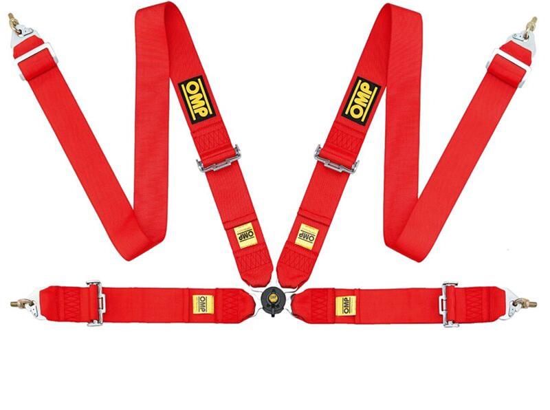 OMP SAFETY HARNESS FIRST 3" 4 POINTS RED FIA 8854/98 (Old Part Number DA801F61)