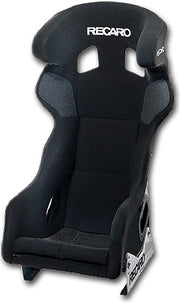 Recaro Pro Racer Hans Seat - Velour Black Bolster, Velour Black Insert, White Logo, 4/5/6 Point Belt