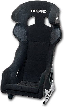 Recaro Pro Racer Hans Seat - Velour Black Bolster, Velour Black Insert, White Logo, 4/5/6 Point Belt