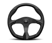 MOMO QUARK STEERING WHEEL - POLYURETHANE BLACK INSERT - 350MM