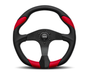 MOMO QUARK STEERING WHEEL - POLYURETHANE RED - 350MM