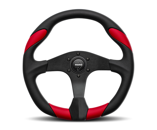 MOMO QUARK STEERING WHEEL - POLYURETHANE RED - 350MM