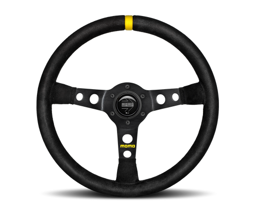 MOMO MOD 07 STEERING WHEEL - BLACK SUEDE - 350MM