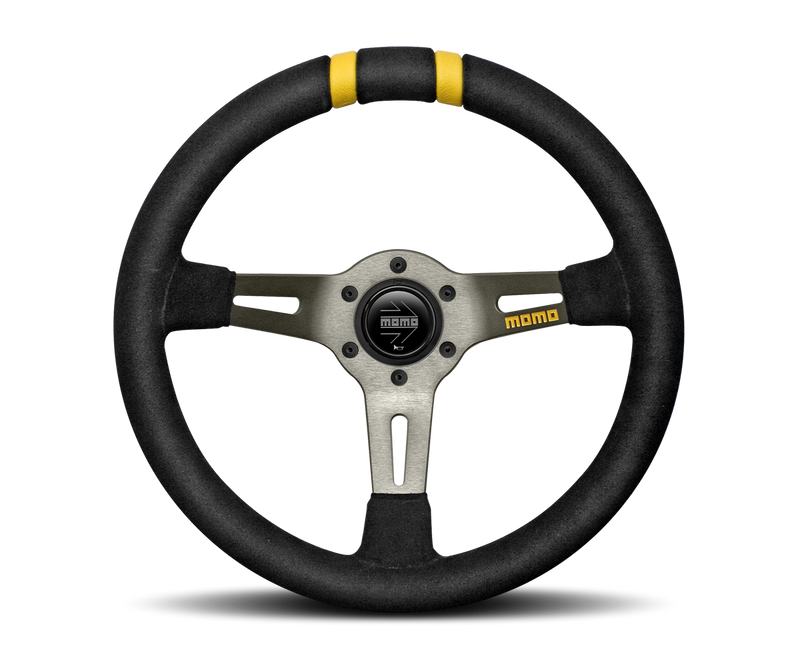 MOMO MOD DRIFT STEERING WHEEL - BLACK SUEDE - 330MM