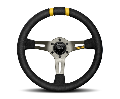 MOMO MOD DRIFT STEERING WHEEL - BLACK SUEDE - 330MM