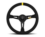 MOMO MOD 08 STEERING WHEEL - BLACK SUEDE- 350MM