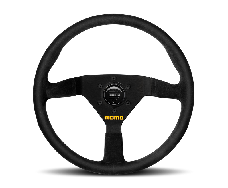 MOMO MOD 78 STEERING WHEEL - BLACK SUEDE - 330MM