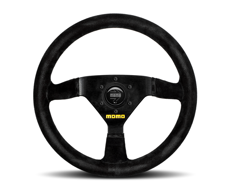MOMO MOD 69 STEERING WHEEL - BLACK SUEDE - 350MM