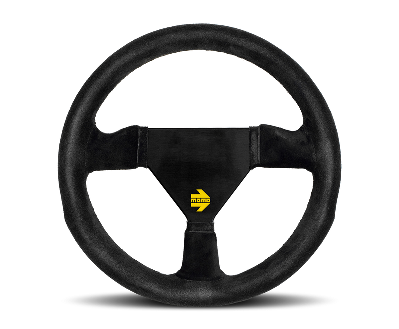 MOMO MOD 11 STEERING WHEEL - BLACK SUEDE - 260MM