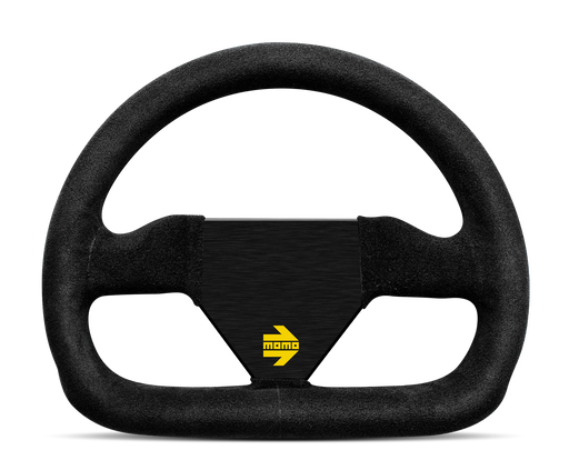 MOMO MOD 12  STEERING WHEEL - BLACK SUEDE - 250MM