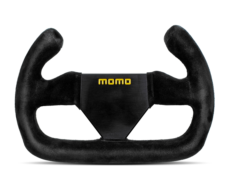 MOMO MOD 12 CUT  STEERING WHEEL - BLACK SUEDE / CUT - 250MM