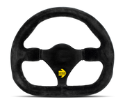 MOMO MOD 27 STEERING WHEEL - BLACK SUEDE - 270MM
